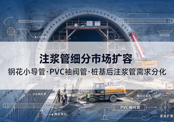 莱山注浆管细分市场扩容，隧道钢花小导管、PVC 袖阀管、桩基后注浆管需求分化